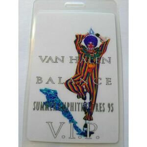 Van Halen Balance Tour VIP Clown Backstage Pass Original 1995 Eddie Hard Rock